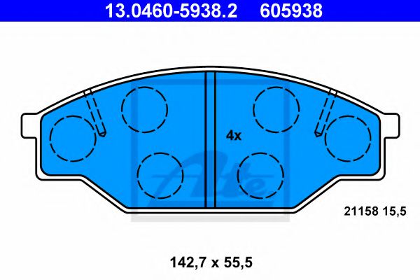 set placute frana,frana disc