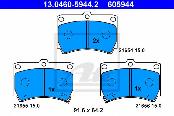 set placute frana,frana disc