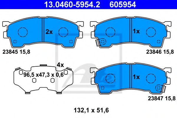 set placute frana,frana disc