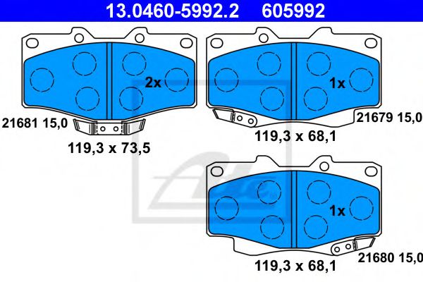 set placute frana,frana disc