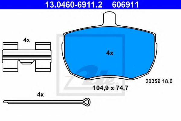 set placute frana,frana disc