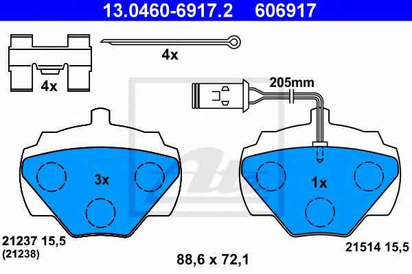 set placute frana,frana disc