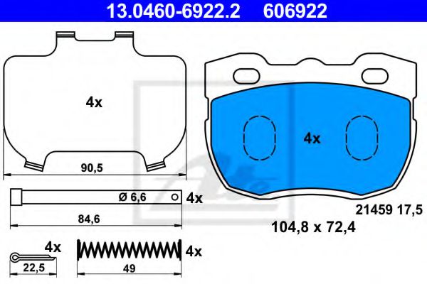 set placute frana,frana disc