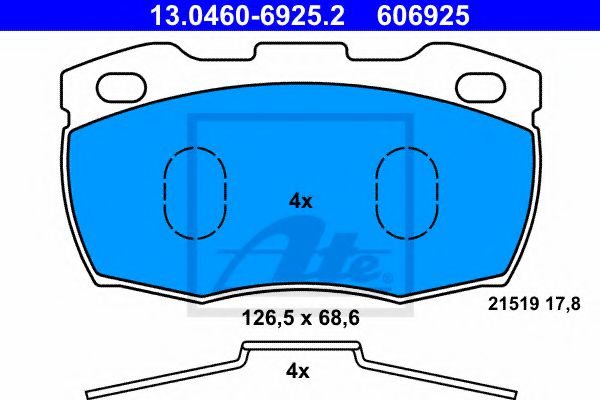 set placute frana,frana disc