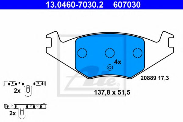 set placute frana,frana disc