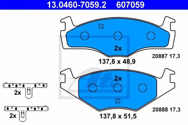 set placute frana,frana disc