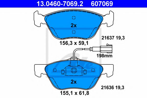 set placute frana,frana disc