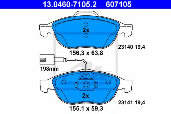 set placute frana,frana disc