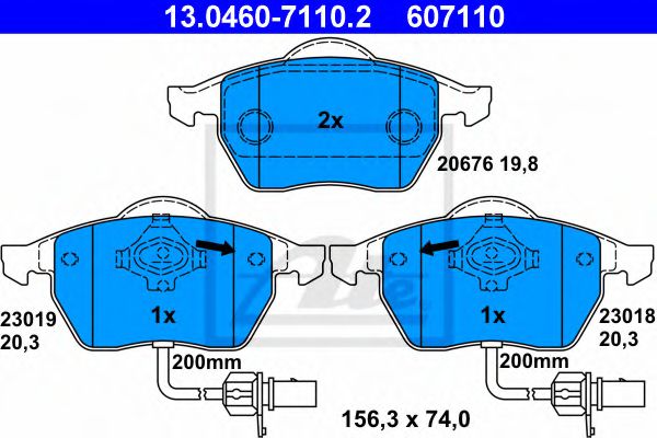 set placute frana,frana disc