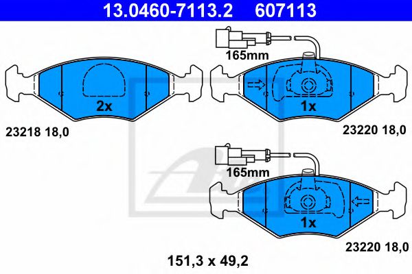 set placute frana,frana disc