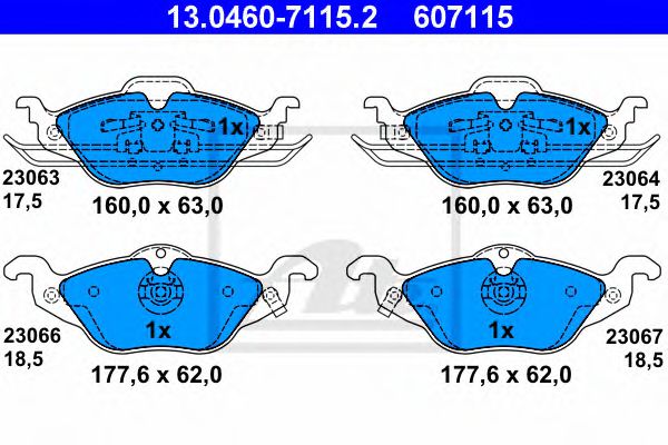 set placute frana,frana disc