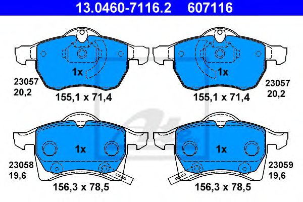 set placute frana,frana disc