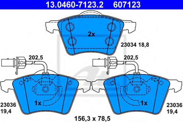 set placute frana,frana disc