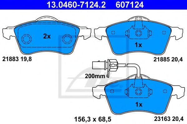 set placute frana,frana disc