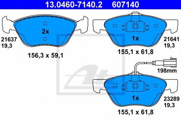 set placute frana,frana disc