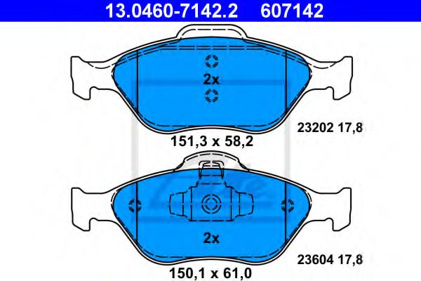 set placute frana,frana disc