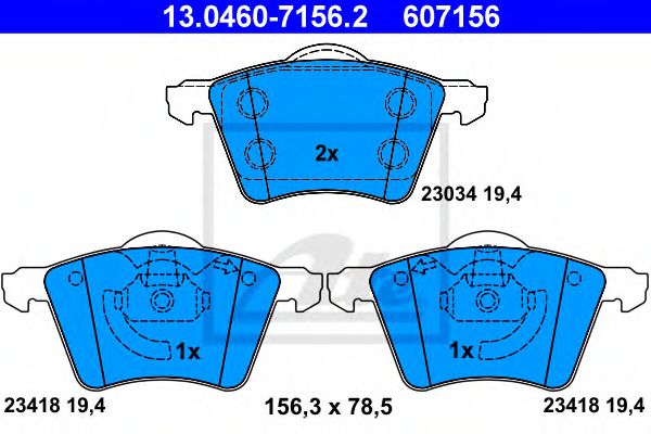 set placute frana,frana disc