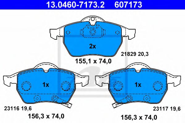 set placute frana,frana disc