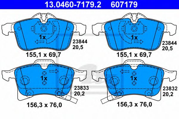 set placute frana,frana disc