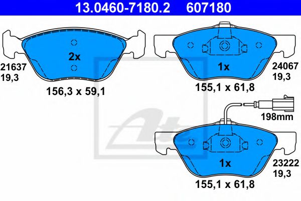 set placute frana,frana disc