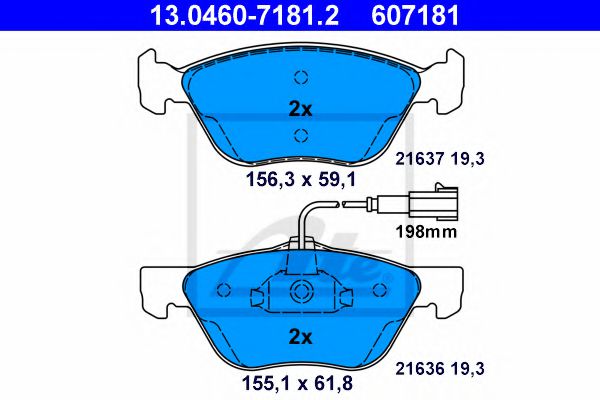 set placute frana,frana disc