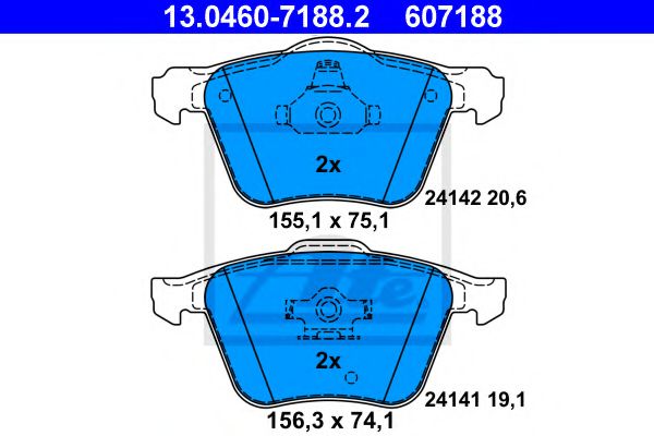 set placute frana,frana disc