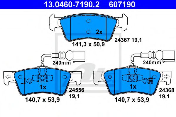 set placute frana,frana disc