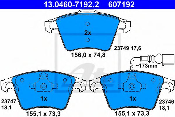 set placute frana,frana disc