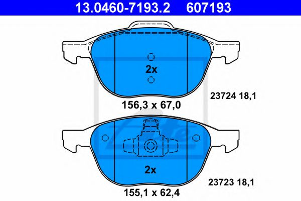 set placute frana,frana disc