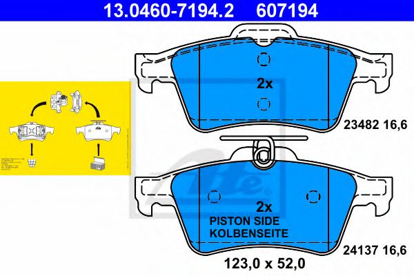 set placute frana,frana disc