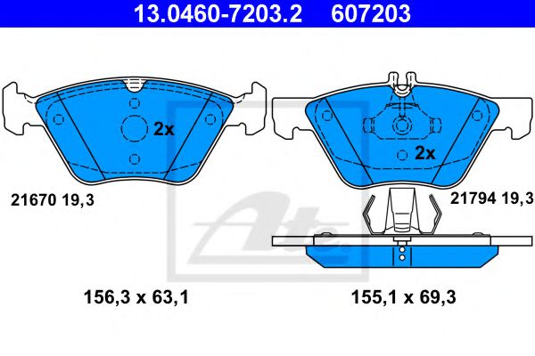 set placute frana,frana disc