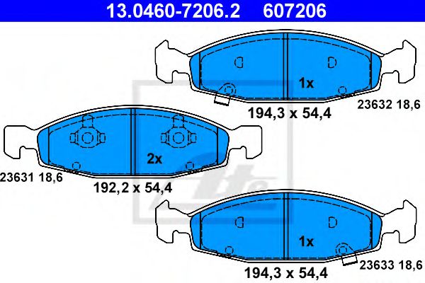 set placute frana,frana disc