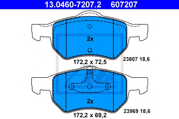 set placute frana,frana disc