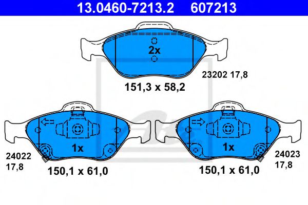 set placute frana,frana disc