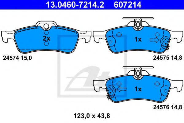 set placute frana,frana disc