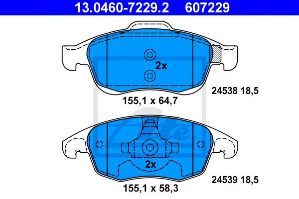 set placute frana,frana disc