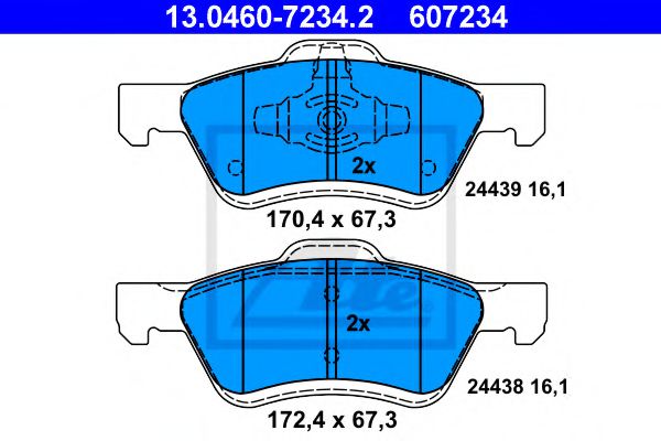 set placute frana,frana disc