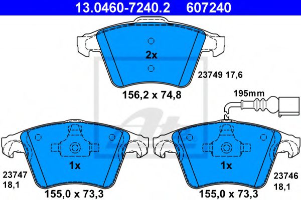 set placute frana,frana disc