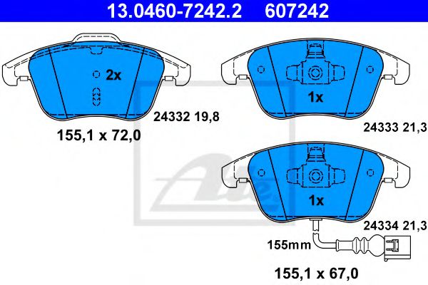 set placute frana,frana disc