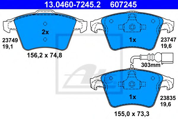 set placute frana,frana disc