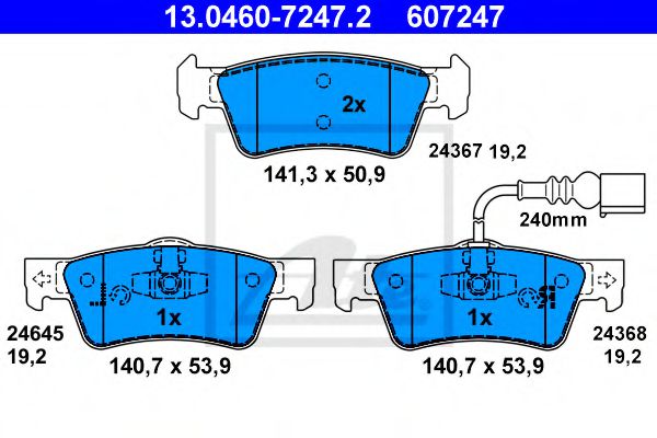 set placute frana,frana disc