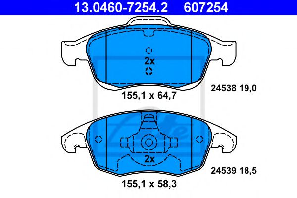 set placute frana,frana disc