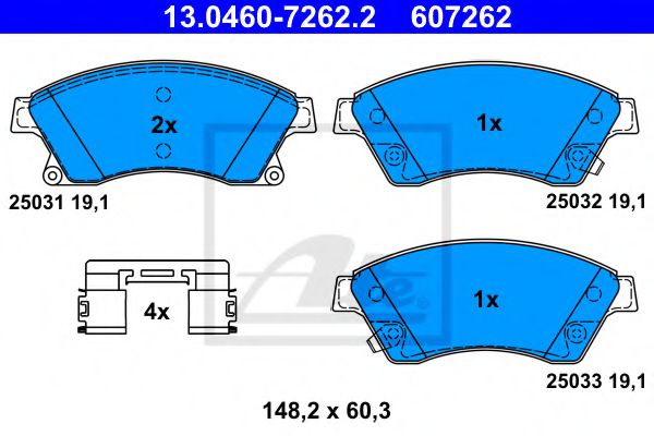 set placute frana,frana disc