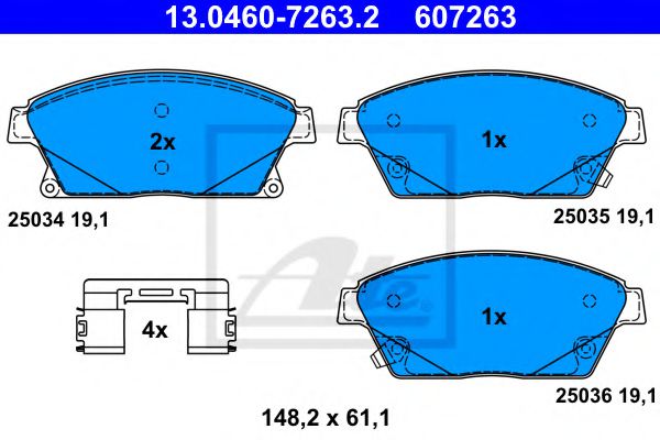 set placute frana,frana disc