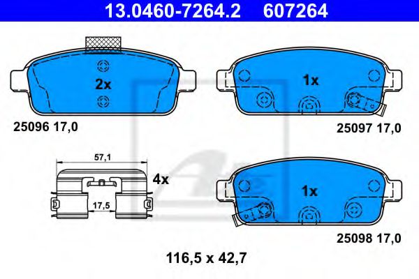 set placute frana,frana disc