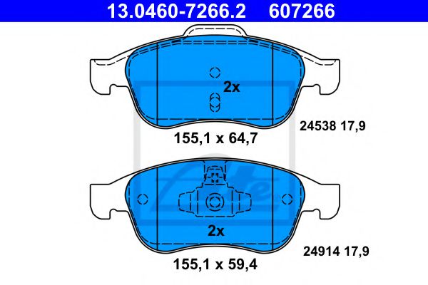 set placute frana,frana disc