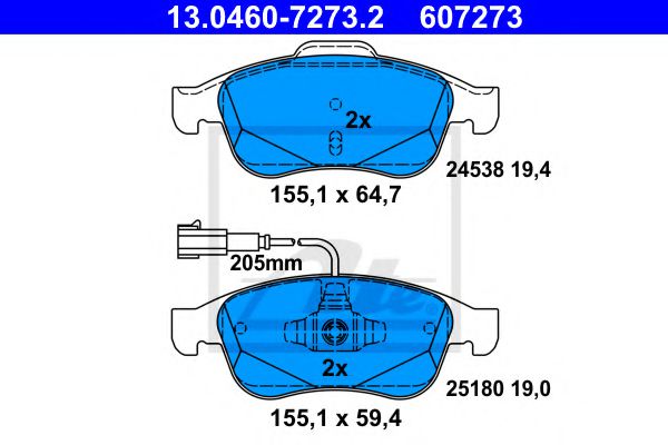 set placute frana,frana disc