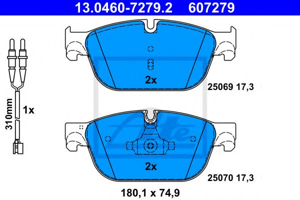 set placute frana,frana disc