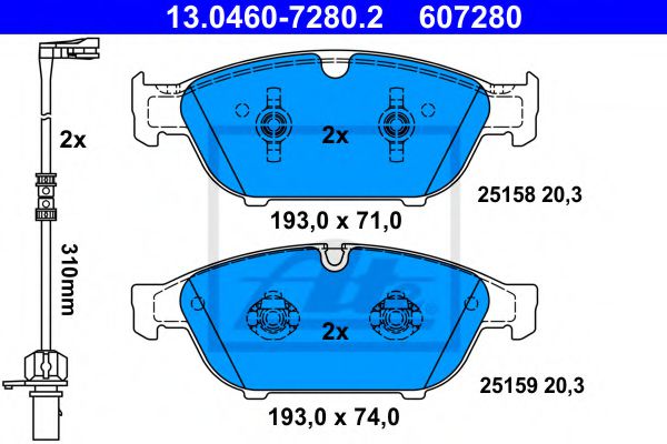 set placute frana,frana disc