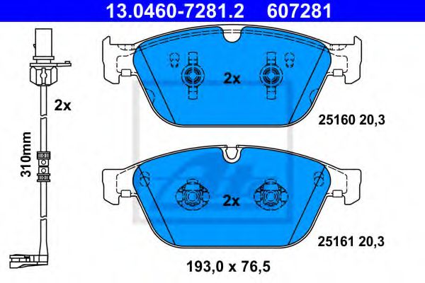 set placute frana,frana disc